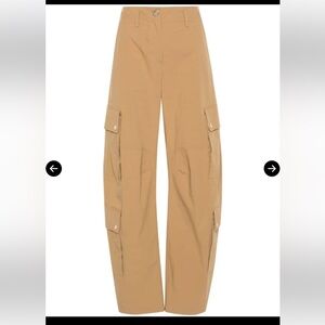 Maje Tan Wide Leg Cargo Pants
